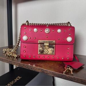 Authentic Gucci Pearl Padlock Red Crossbody